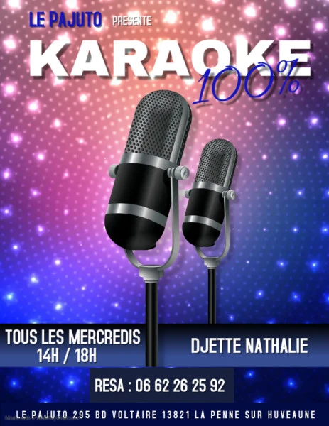 APRES MIDI KARAOKE NATHALIE MERCREDI 2 AVRIL ET MERCREDI 16 AVRIL