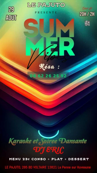Black Abstract This Image Is A Vibrant And Abstract Flyer For A summer Vibes Event Instagram Story - Fait avec PosterMyWall