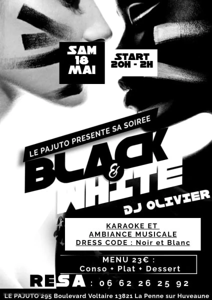 BLACK AND WHITE OLVIER