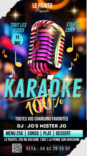 Black Neon Karaoke Weekend  Instagram Story - Fait avec PosterMyWall