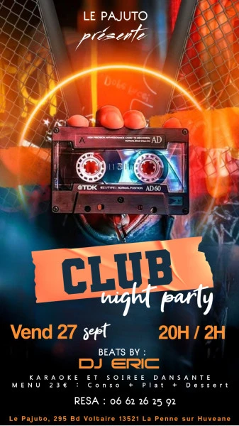 Black Neon Retro Night Party Instagram Story - Fait avec PosterMyWall