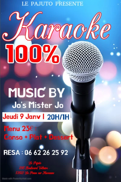 Blue Joyful Karaoke Sunday Night  Poster - Fait avec PosterMyWall