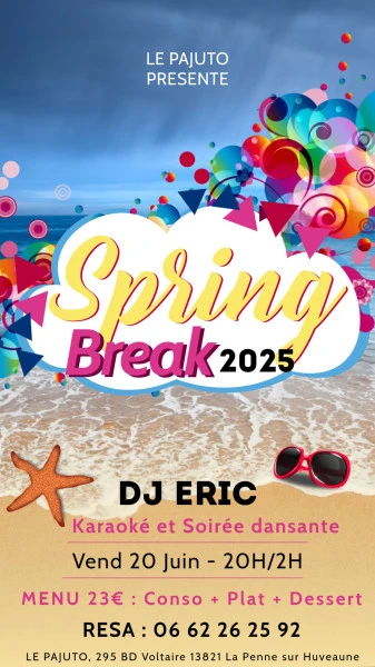 Colorful spring break DJ Instagram story - Fait avec PosterMyWall