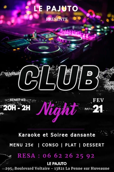 Copie de Club event party flyer template (1) - Fait avec PosterMyWall