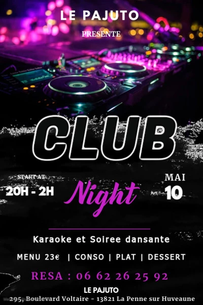 Copie de Club event party flyer template (1) - Fait avec PosterMyWall