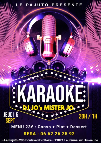 Copie de summer karaoke night - Fait avec PosterMyWall