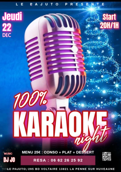 Editable karaoke template  - Fait avec PosterMyWall