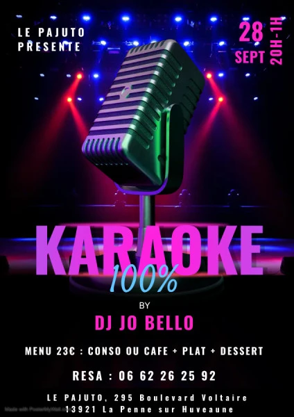 JEUDI 28 SEPT KARAOKE