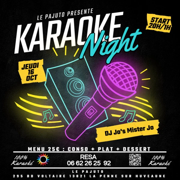 Karaoke Instagram Post - Fait avec PosterMyWall