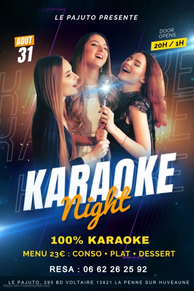 karaoke night - Fait avec PosterMyWall