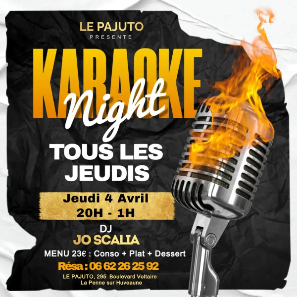karaoke night - Fait avec PosterMyWall