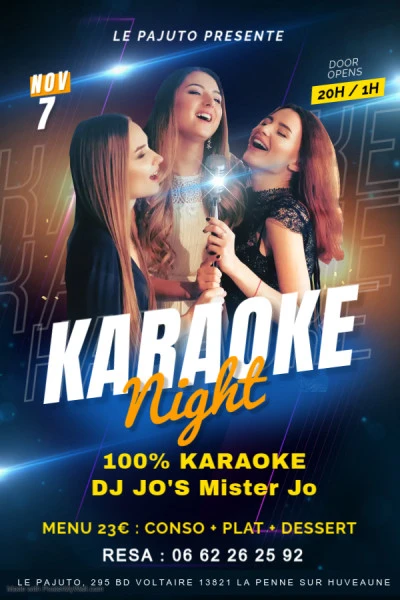karaoke night - Fait avec PosterMyWall
