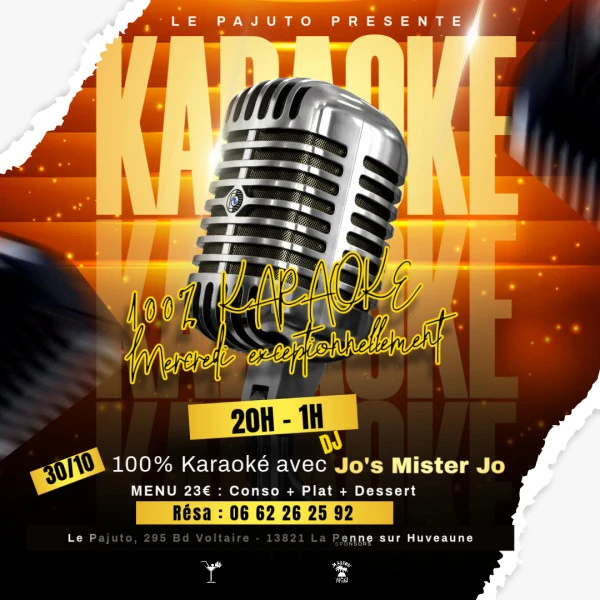 karaoke night flyer - Fait avec PosterMyWall