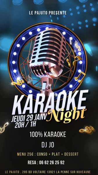 Karaoke Night Instagram Template - Fait avec PosterMyWall
