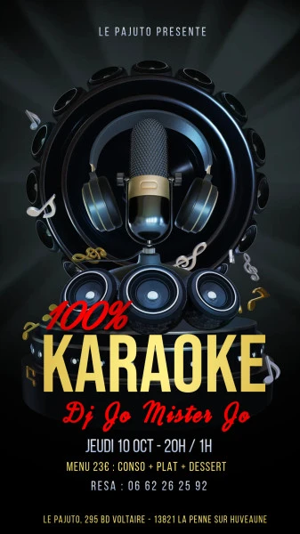 Karaoke Night Instagram Template - Fait avec PosterMyWall
