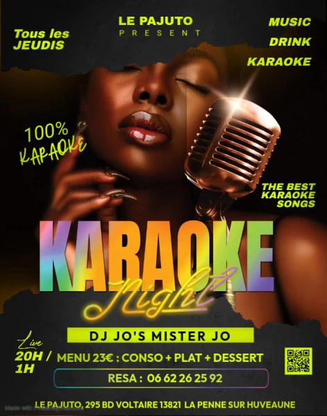 Karaoke Night Party - Fait avec PosterMyWall