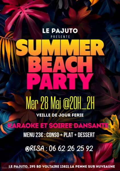 Summer Beach Party - Fait avec PosterMyWall