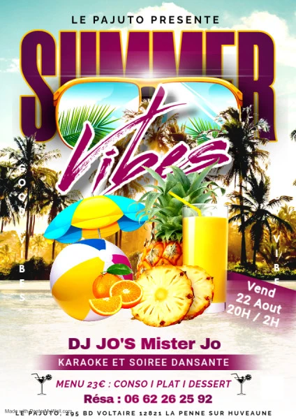 summer vibes flyer - Fait avec PosterMyWall